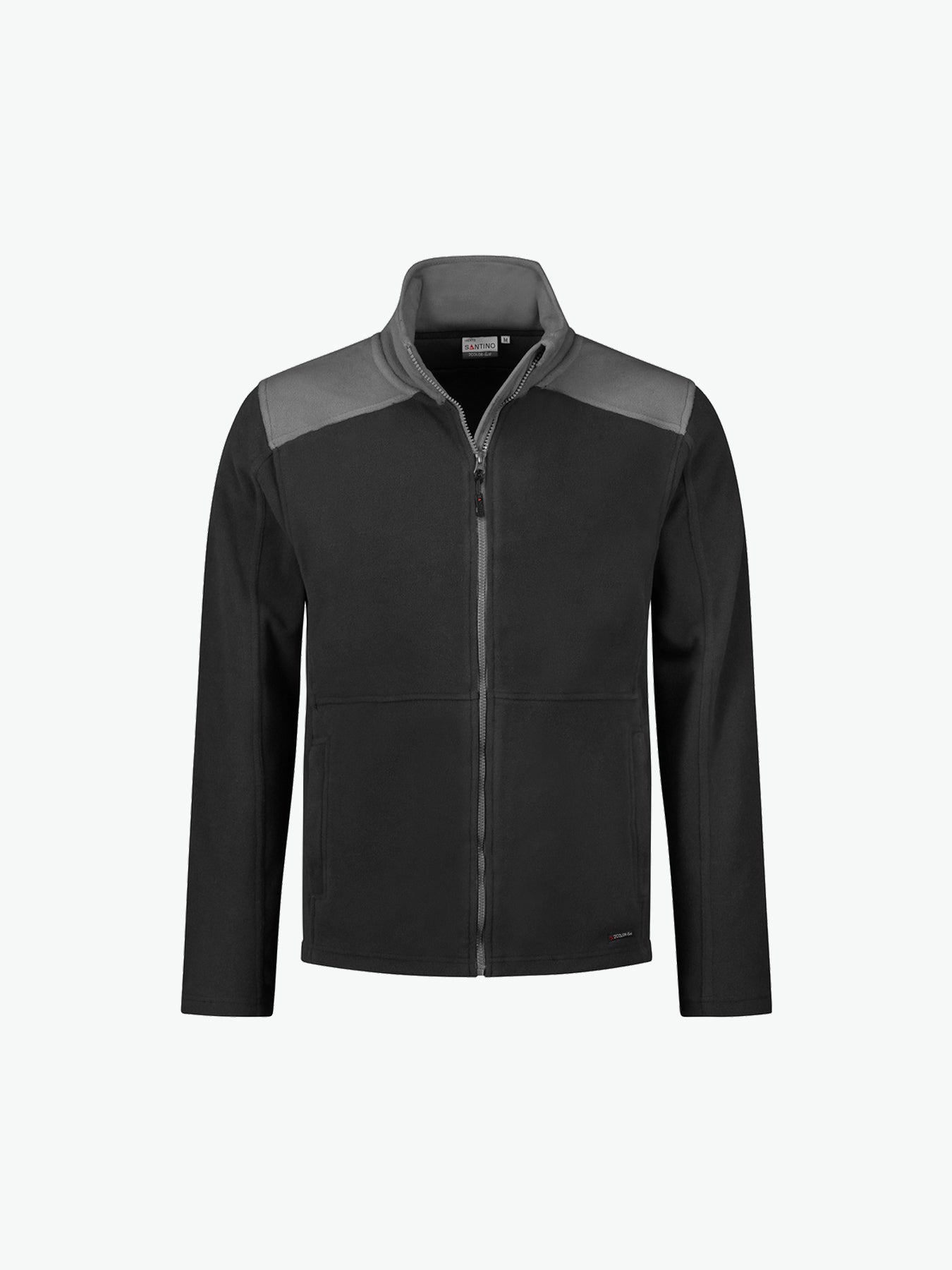 Santino Trento Fleecejack - Zwart / Grijs Fleece Jas Santino S