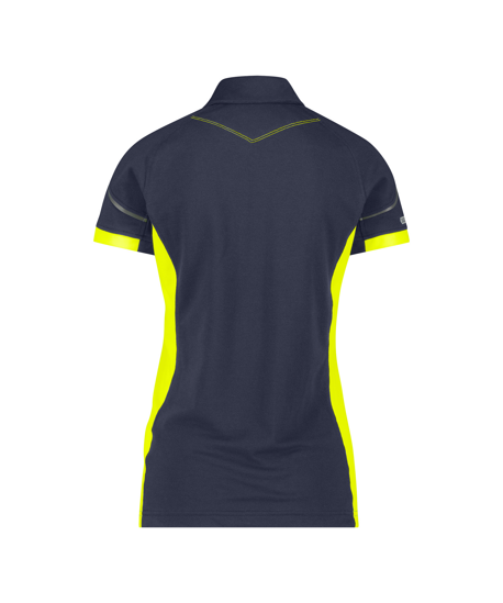Dassy Veracruz Women Polo voor dames - Nachtblauw/Fluogeel Werkpolo Dames Dassy