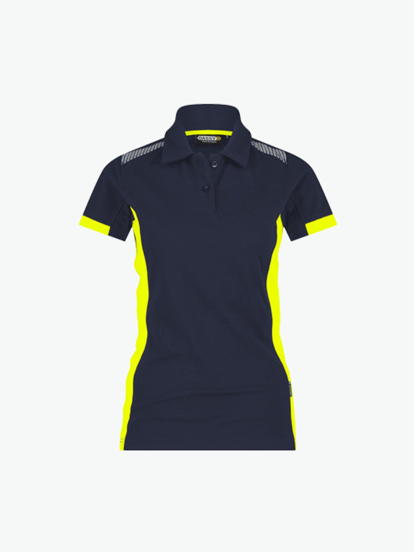 Dassy Veracruz Women Polo voor dames - Nachtblauw/Fluogeel Werkpolo Dames Dassy XS