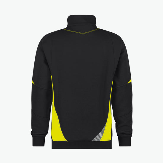 Dassy Aratu Sweater - Zwart/Fluogeel Werksweater Dassy