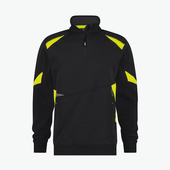 Dassy Aratu Sweater - Zwart/Fluogeel Werksweater Dassy