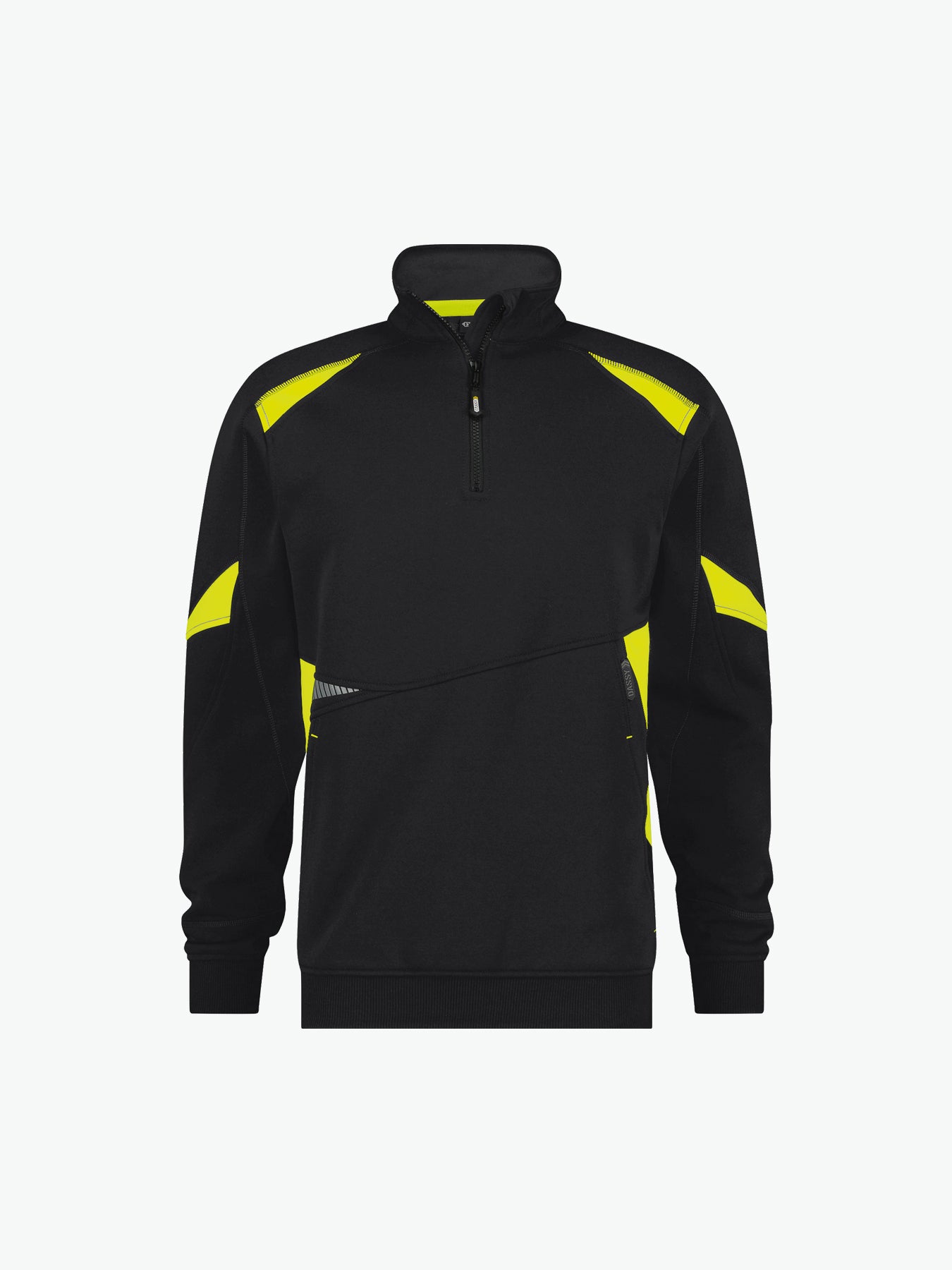 Dassy Aratu Sweater - Zwart/Fluogeel Werksweater Dassy