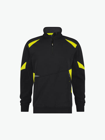 Dassy Aratu Sweater - Zwart/Fluogeel Werksweater Dassy
