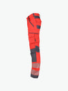 Dassy Aruba Stretch hogezichtbaarheidsbroek met kniezakken - Fluorood/Cementgrijs Werkbroek Dassy