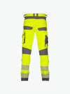 Dassy Aruba Stretch hogezichtbaarheidsbroek met kniezakken - Fluogeel/Cementgrijs Werkbroek Dassy