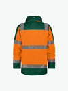 Dassy Atlantis Hogezichtbaarheidsparka - Fluo-Oranje/Flessengroen Werkjas HiVis Dassy