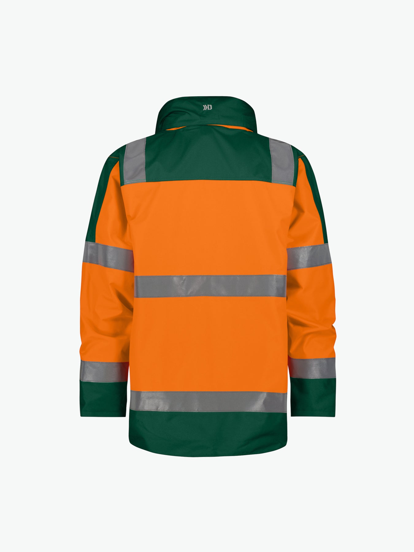 Dassy Atlantis Hogezichtbaarheidsparka - Fluo-Oranje/Flessengroen Werkjas HiVis Dassy