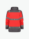 Dassy Atlantis Hogezichtbaarheidsparka - Fluorood/Cementgrijs Werkjas Hivis Dassy