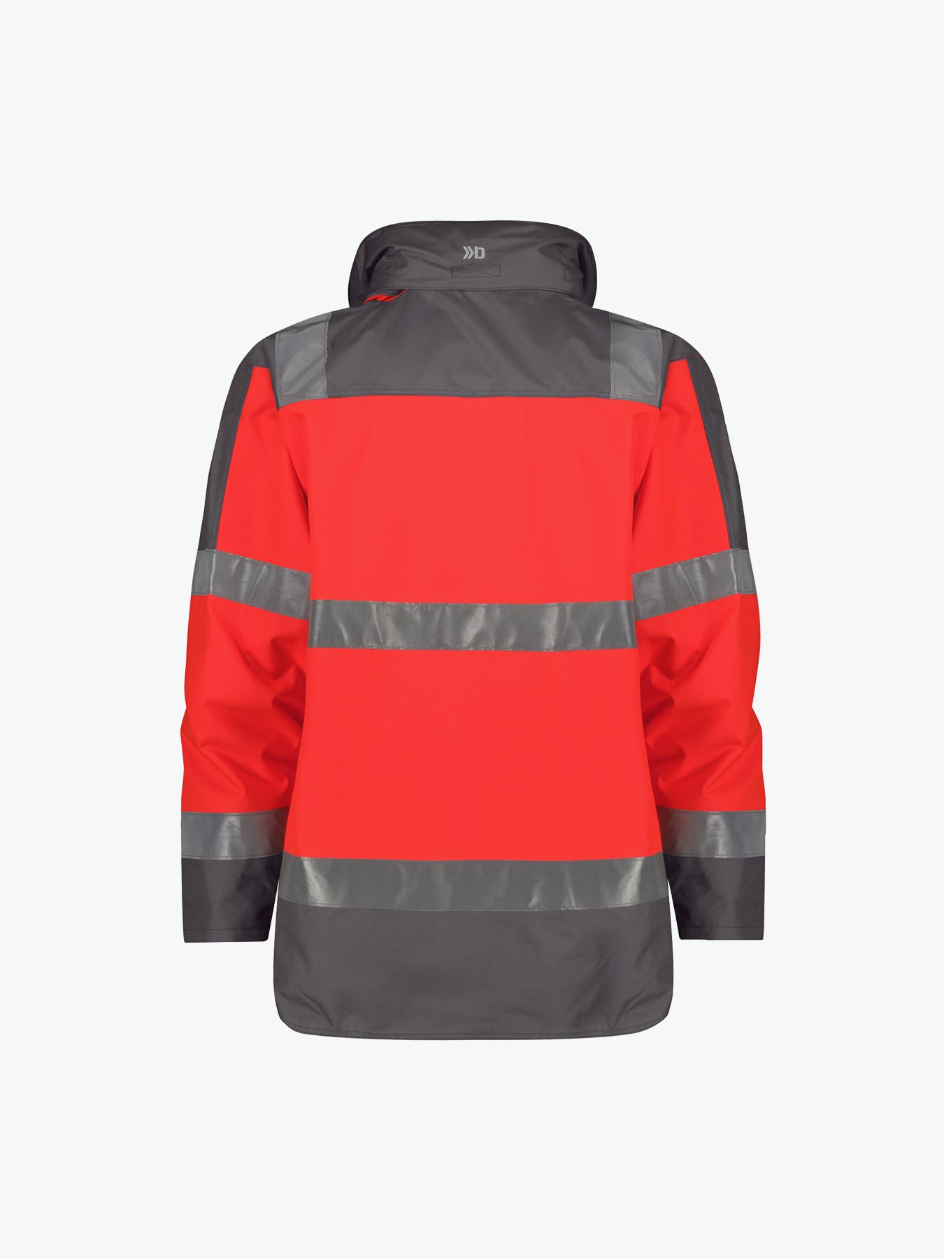 Dassy Atlantis Hogezichtbaarheidsparka - Fluorood/Cementgrijs Werkjas Hivis Dassy