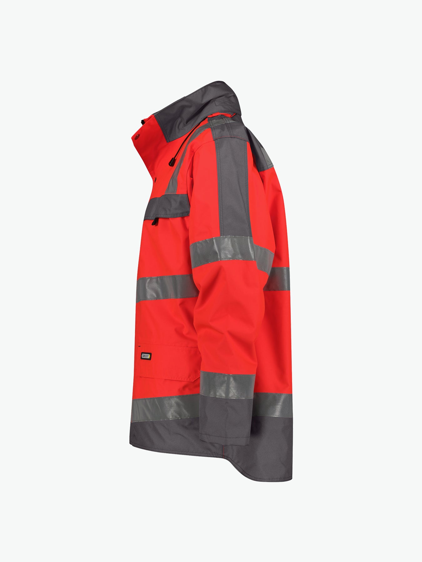 Dassy Atlantis Hogezichtbaarheidsparka - Fluorood/Cementgrijs Werkjas Hivis Dassy