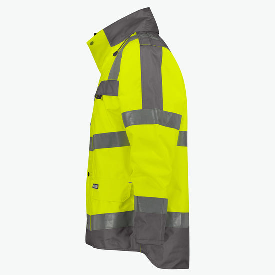 Dassy Atlantis Hogezichtbaarheidsparka - Fluogeel/Cementgrijs Werkjas HiVis Dassy