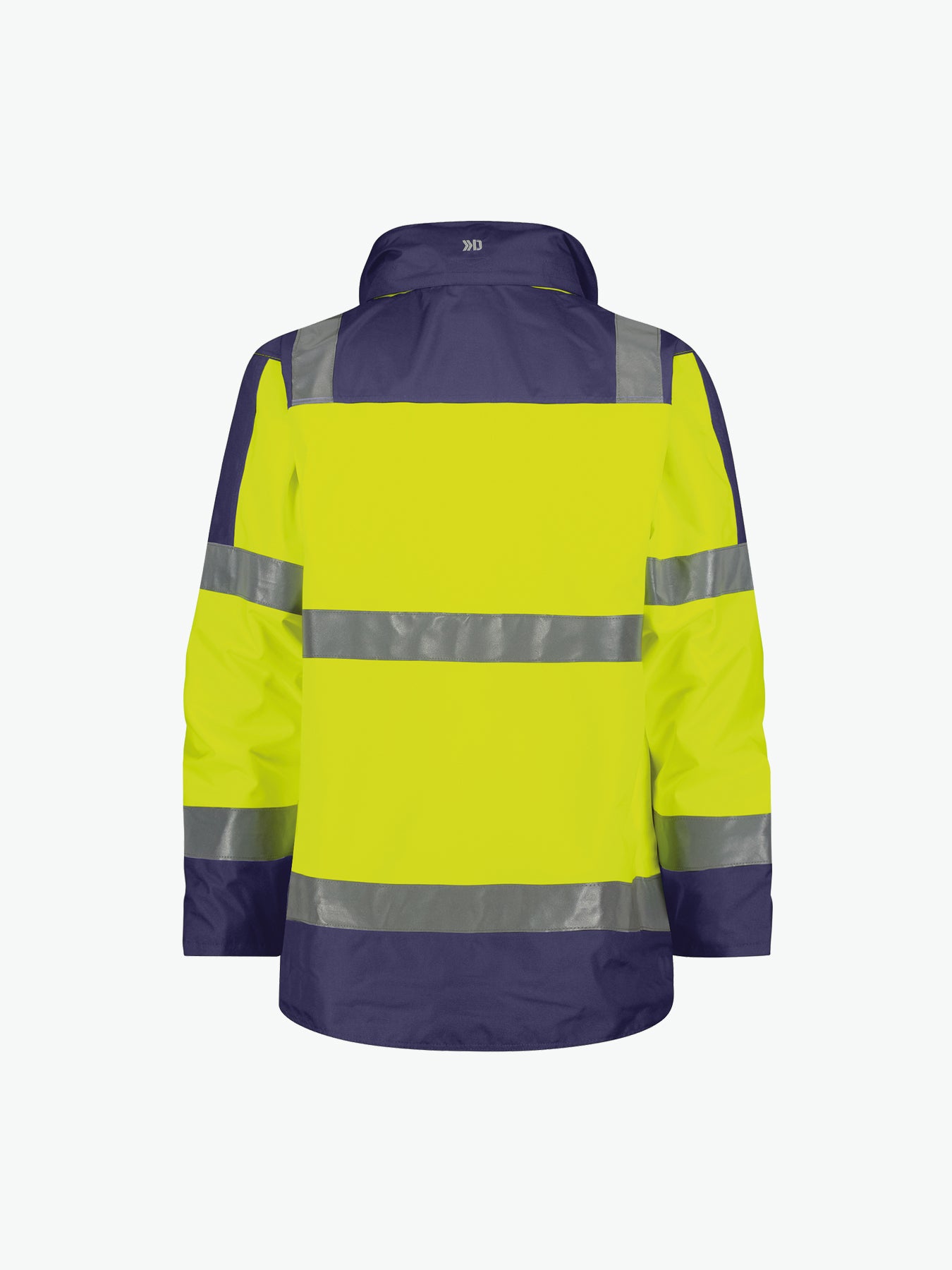 Dassy Atlantis Hogezichtbaarheidsparka - Fluogeel/Marineblauw Werkjas Hivis Dassy
