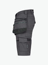 Dassy Aurax Holsterzakkenshort met stretch - Antracietgrijs/Zwart Korte Werkbroek Dassy