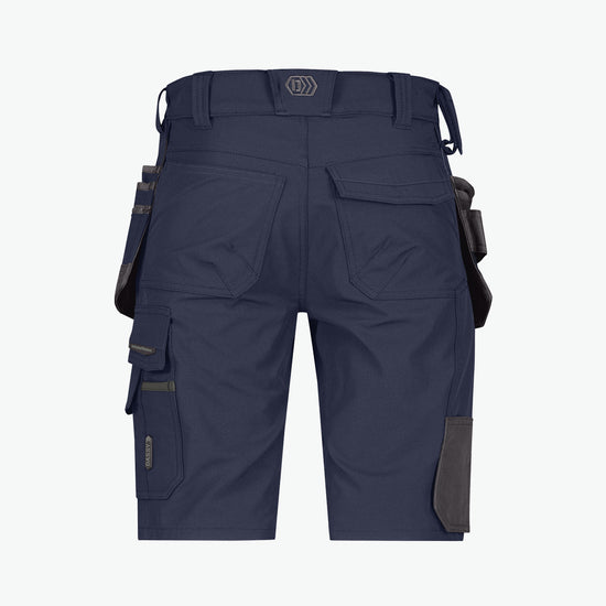 Dassy Aurax Holsterzakkenshort met stretch - Nachtblauw/Antracietgrijs Werkbroek Dassy