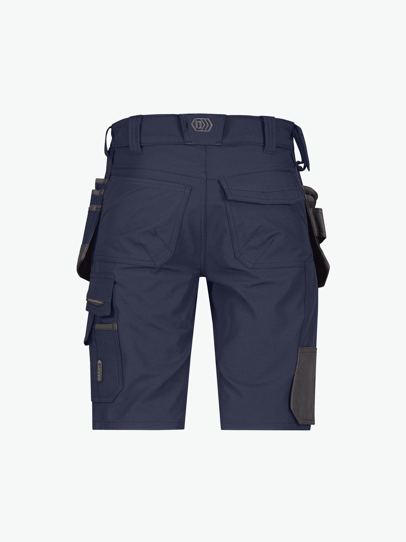 Dassy Aurax Holsterzakkenshort met stretch - Nachtblauw/Antracietgrijs Werkbroek Dassy