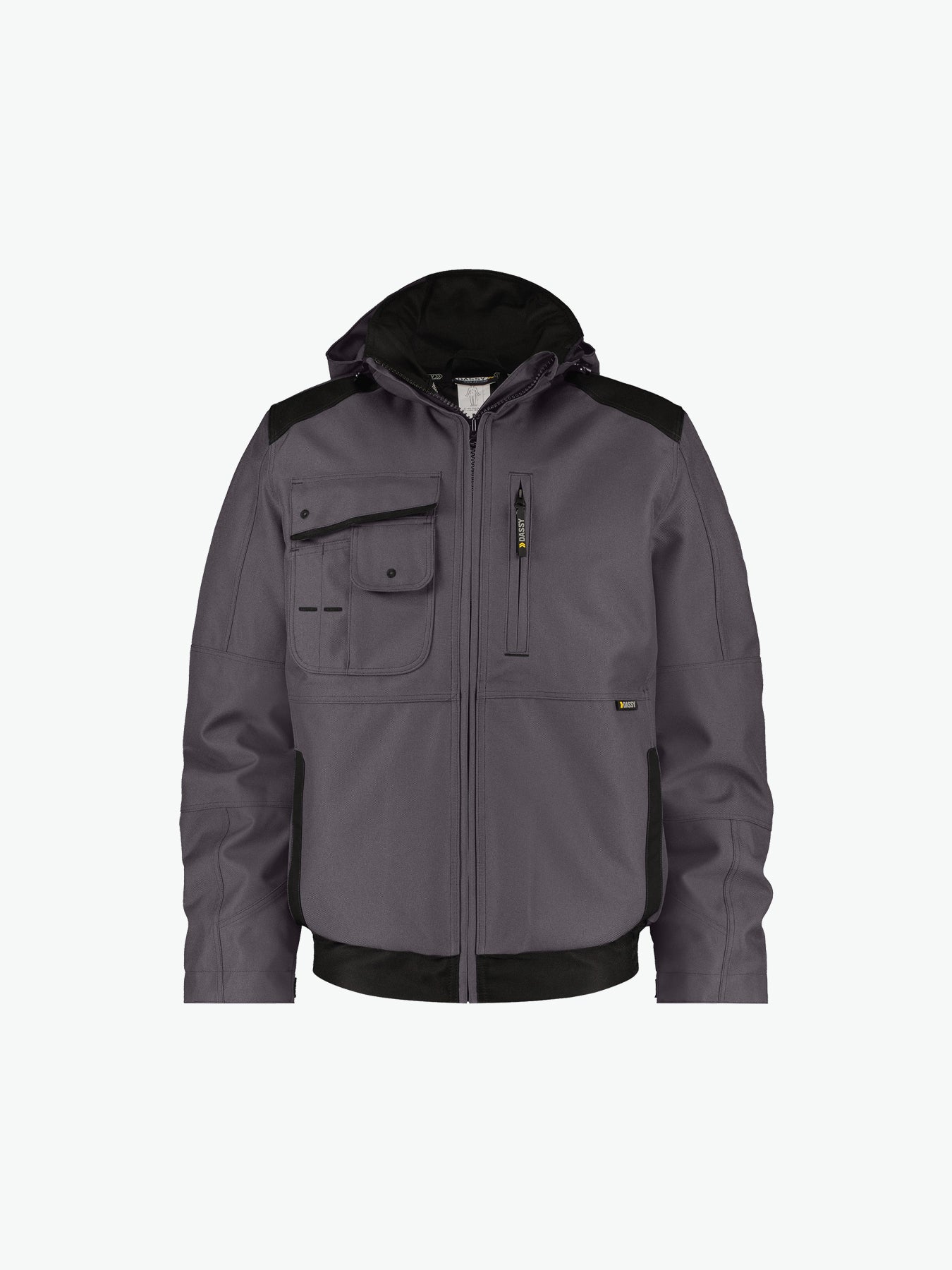 Dassy Austin Canvas winterjas - Antracietgrijs/Zwart Werkjas Dassy