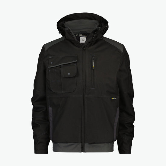 Dassy Austin Canvas winterjas - Zwart/Antracietgrijs Werkjas Dassy