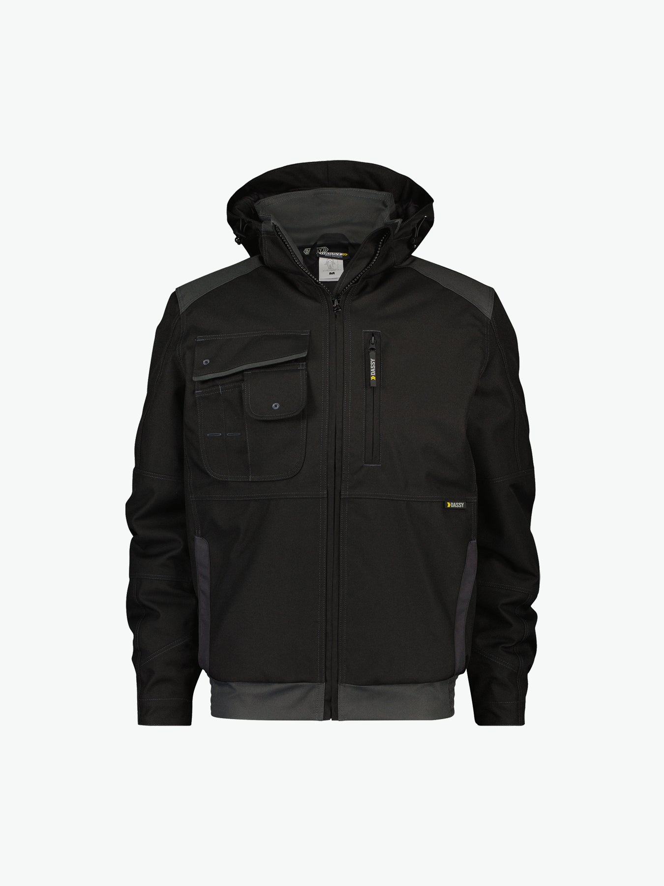 Dassy Austin Canvas winterjas - Zwart/Antracietgrijs Werkjas Dassy