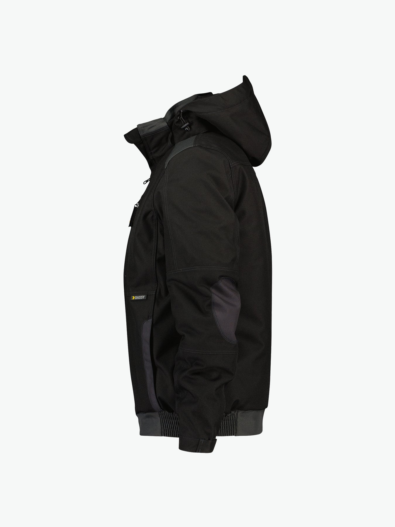 Dassy Austin Canvas winterjas - Zwart/Antracietgrijs Werkjas Dassy