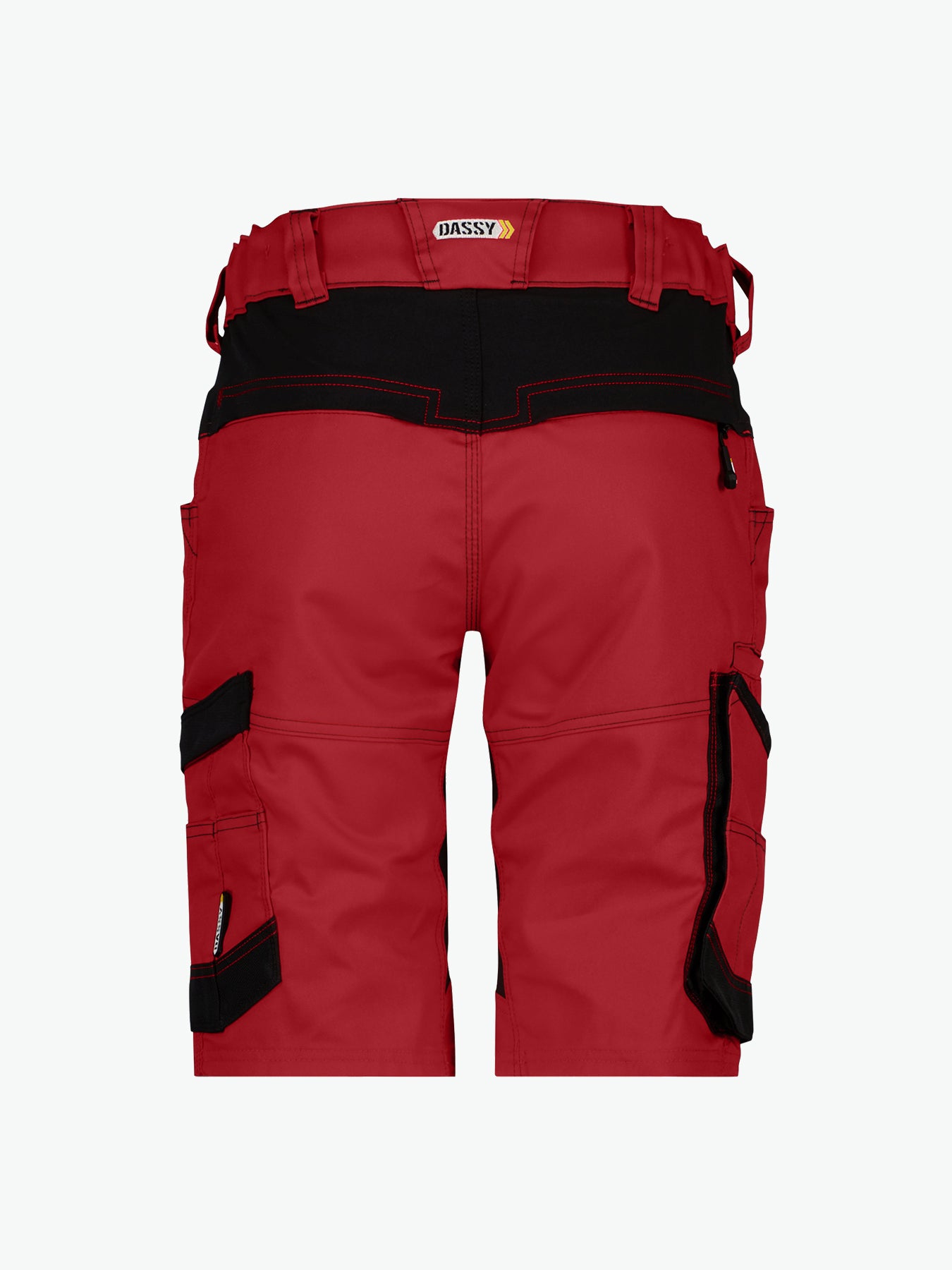 Dassy Axis Women Werkshort met stretch voor dames - Rood/Zwart Werkbroek Dames Dassy