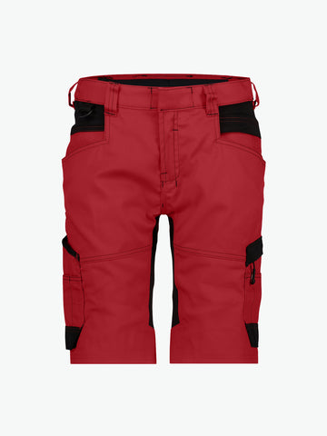 Dassy Axis Women Werkshort met stretch voor dames - Rood/Zwart Werkbroek Dames Dassy