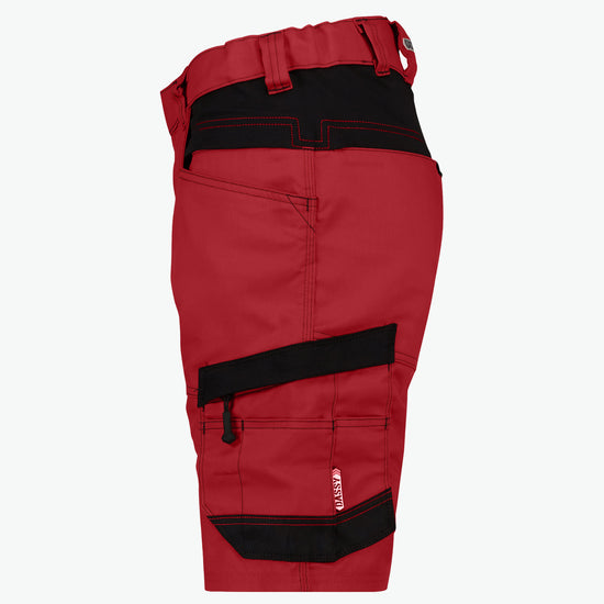 Dassy Axis Women Werkshort met stretch voor dames - Rood/Zwart Werkbroek Dames Dassy
