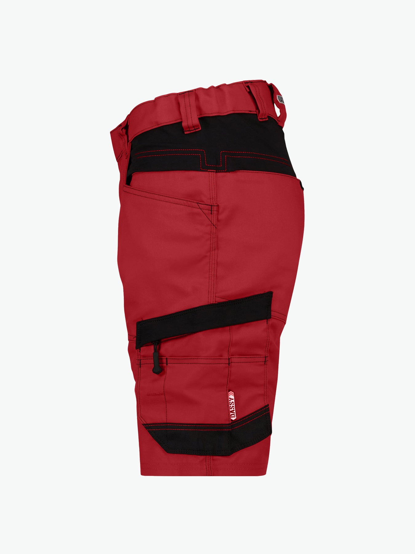 Dassy Axis Women Werkshort met stretch voor dames - Rood/Zwart Werkbroek Dames Dassy