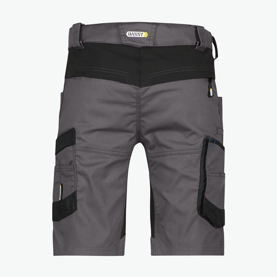 Dassy Axis Werkshort met stretch - Antracietgrijs/Zwart Werkbroek Dassy