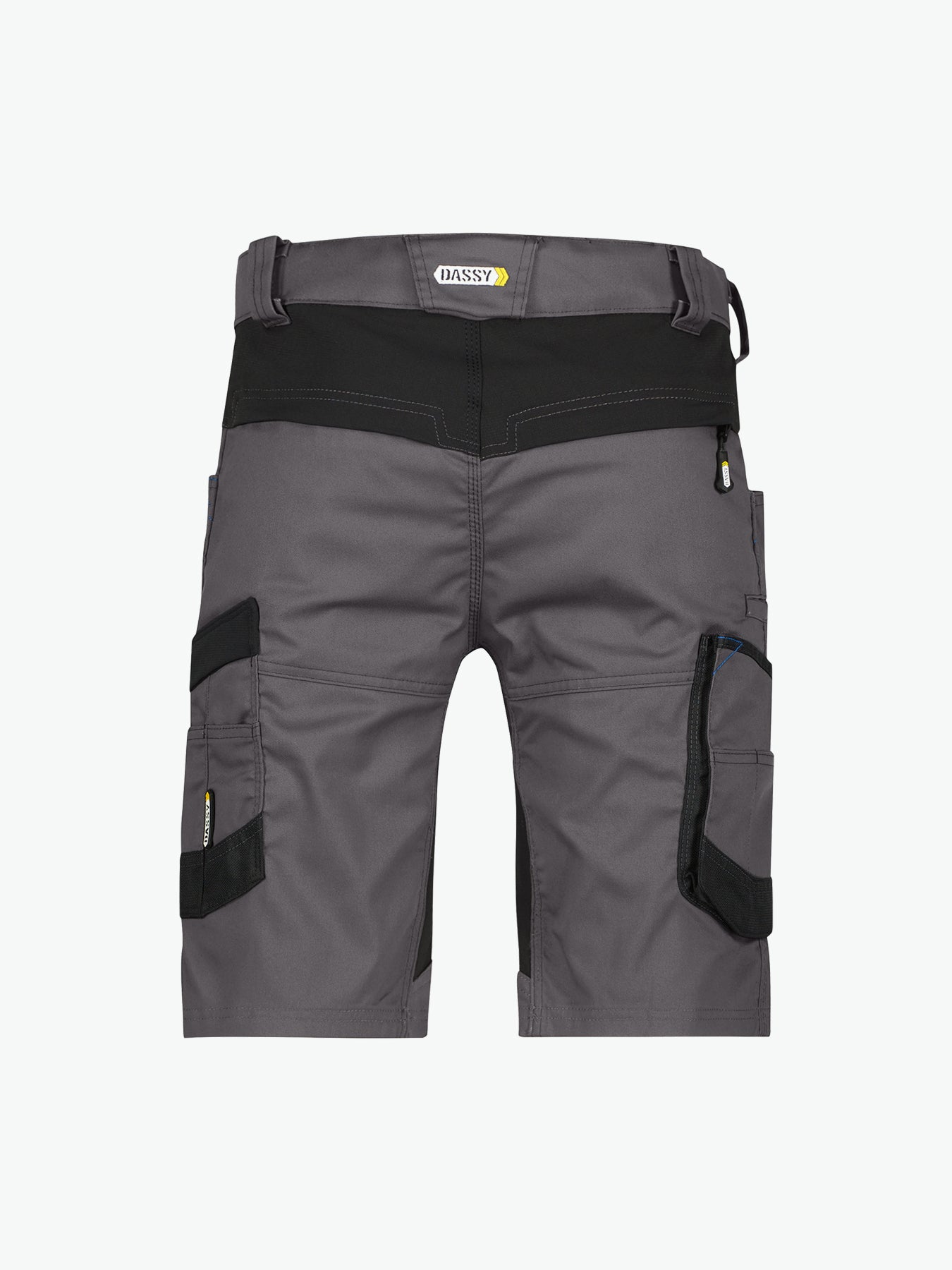 Dassy Axis Werkshort met stretch - Antracietgrijs/Zwart Werkbroek Dassy