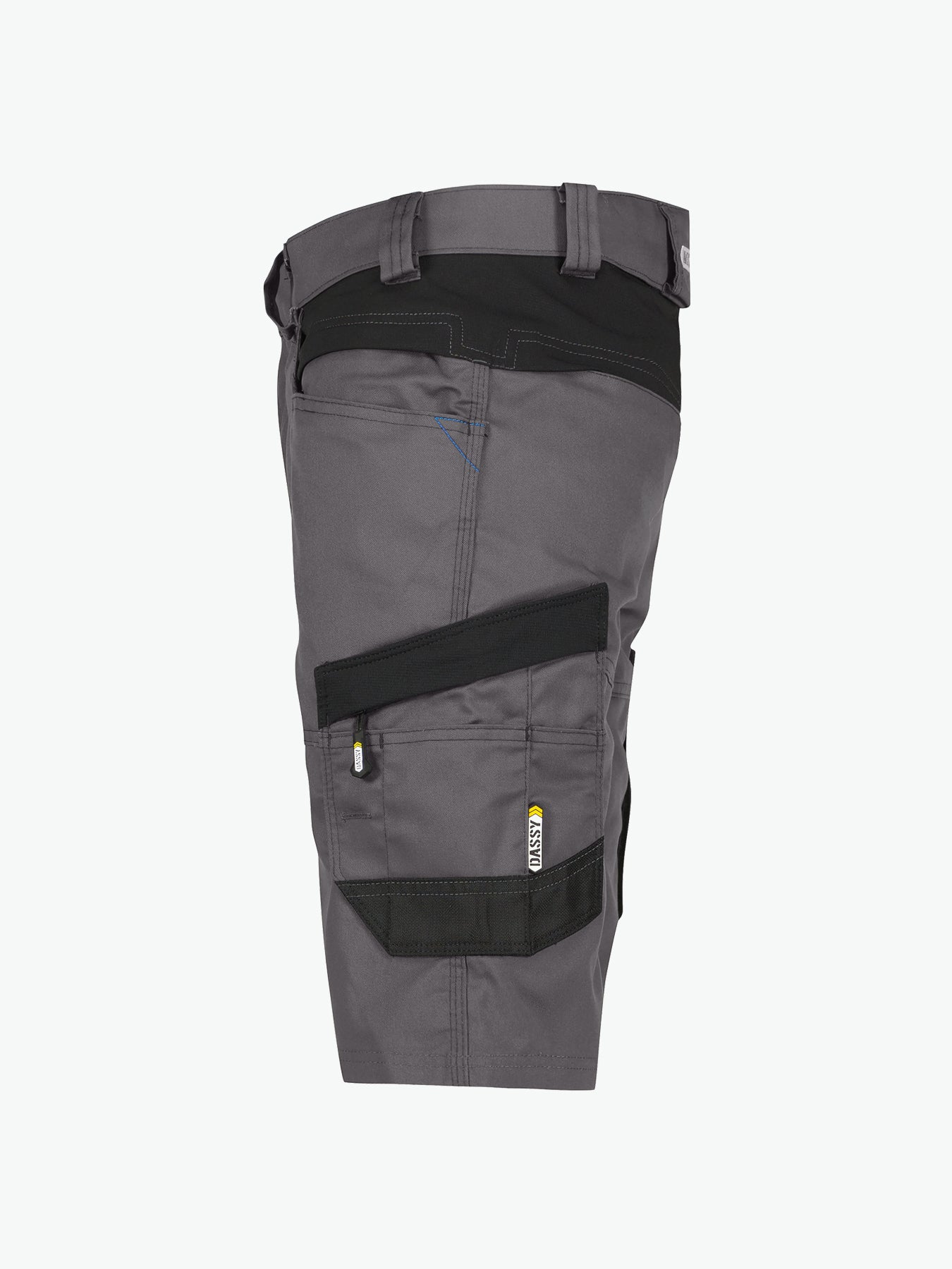 Dassy Axis Werkshort met stretch - Antracietgrijs/Zwart Werkbroek Dassy