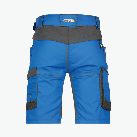 Dassy Axis Werkshort met stretch - Azuurblauw/Antracietgrijs Werkbroek Dassy