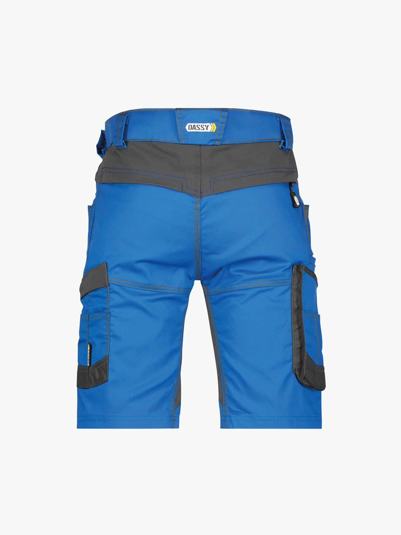 Dassy Axis Werkshort met stretch - Azuurblauw/Antracietgrijs Werkbroek Dassy