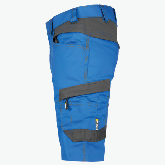 Dassy Axis Werkshort met stretch - Azuurblauw/Antracietgrijs Werkbroek Dassy
