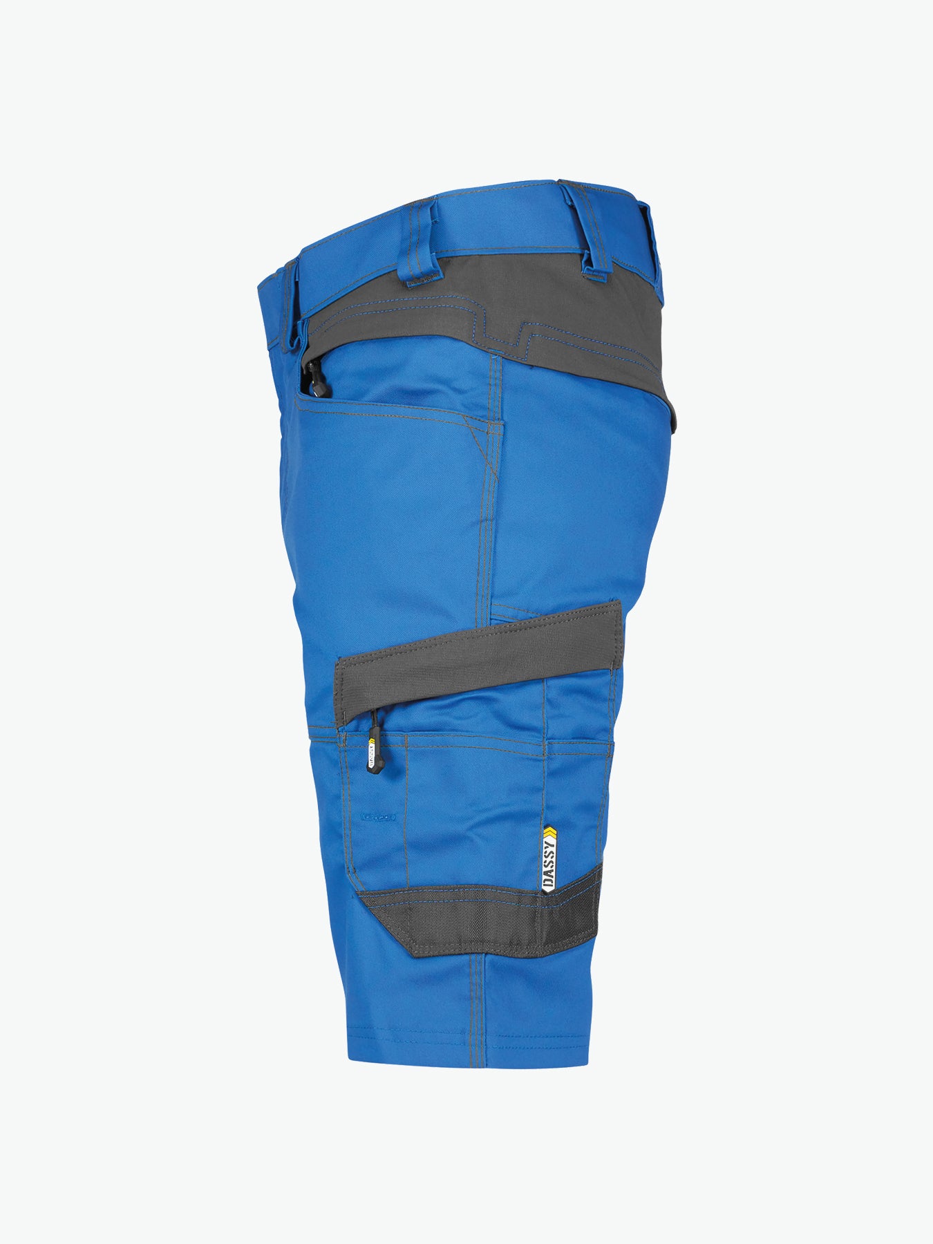 Dassy Axis Werkshort met stretch - Azuurblauw/Antracietgrijs Werkbroek Dassy
