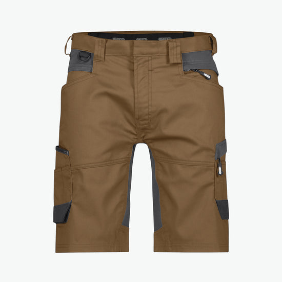 Dassy Axis Werkshort met stretch - Leembruin/Antracietgrijs Werkbroek Dassy