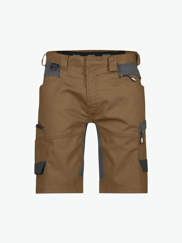 Dassy Axis Werkshort met stretch - Leembruin/Antracietgrijs Werkbroek Dassy