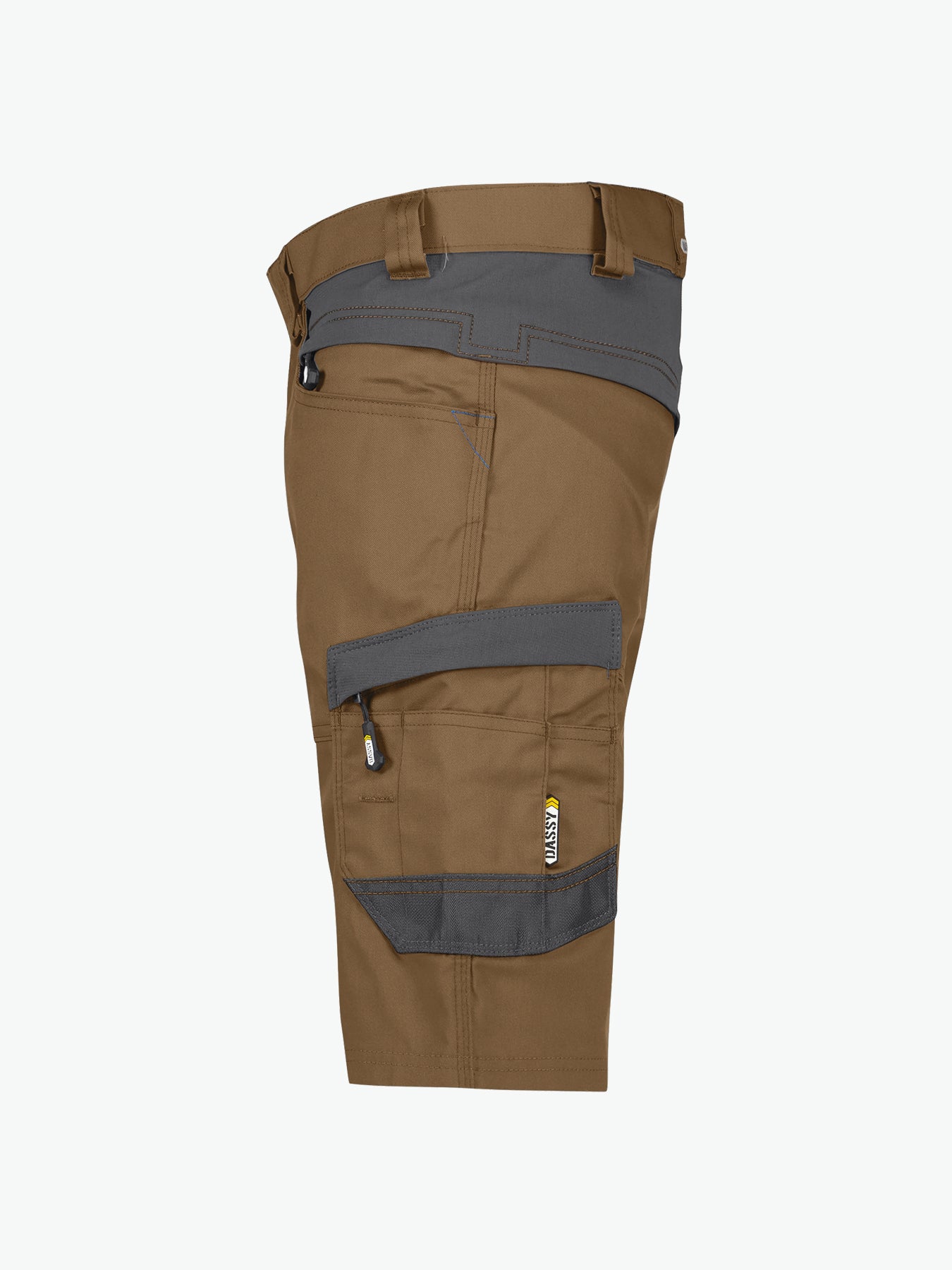 Dassy Axis Werkshort met stretch - Leembruin/Antracietgrijs Werkbroek Dassy