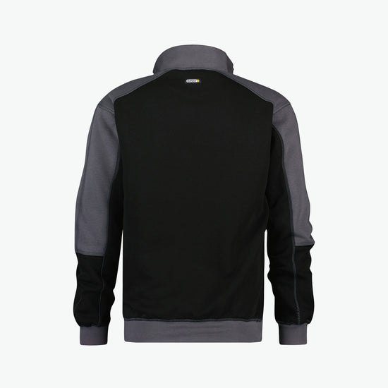 Dassy Basiel Tweekleurige sweater - Zwart/Cementgrijs Werksweater Dassy