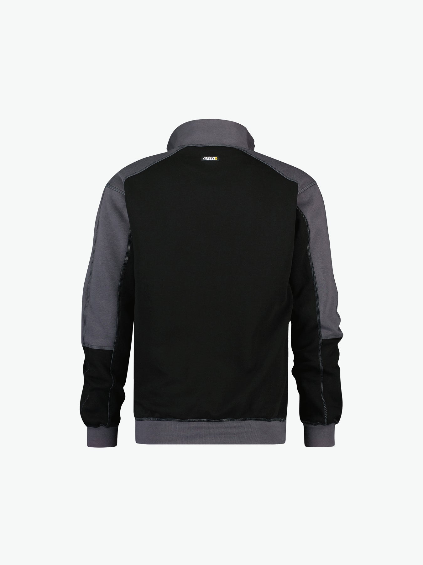 Dassy Basiel Tweekleurige sweater - Zwart/Cementgrijs Werksweater Dassy