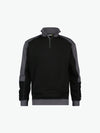 Dassy Basiel Tweekleurige sweater - Zwart/Cementgrijs Werksweater Dassy