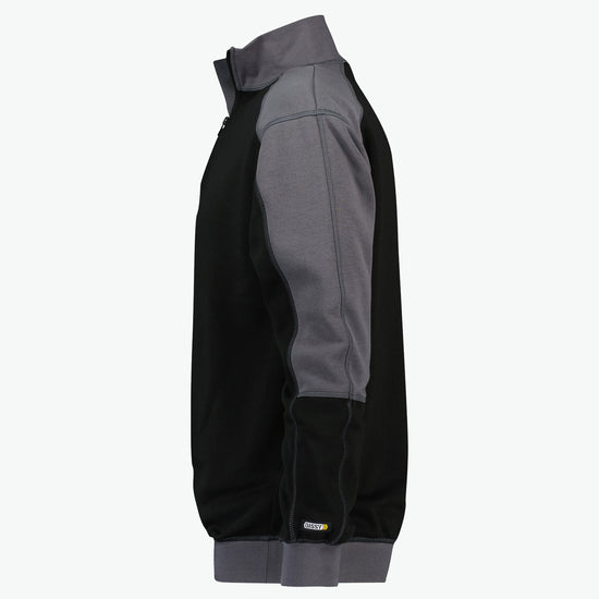 Dassy Basiel Tweekleurige sweater - Zwart/Cementgrijs Werksweater Dassy