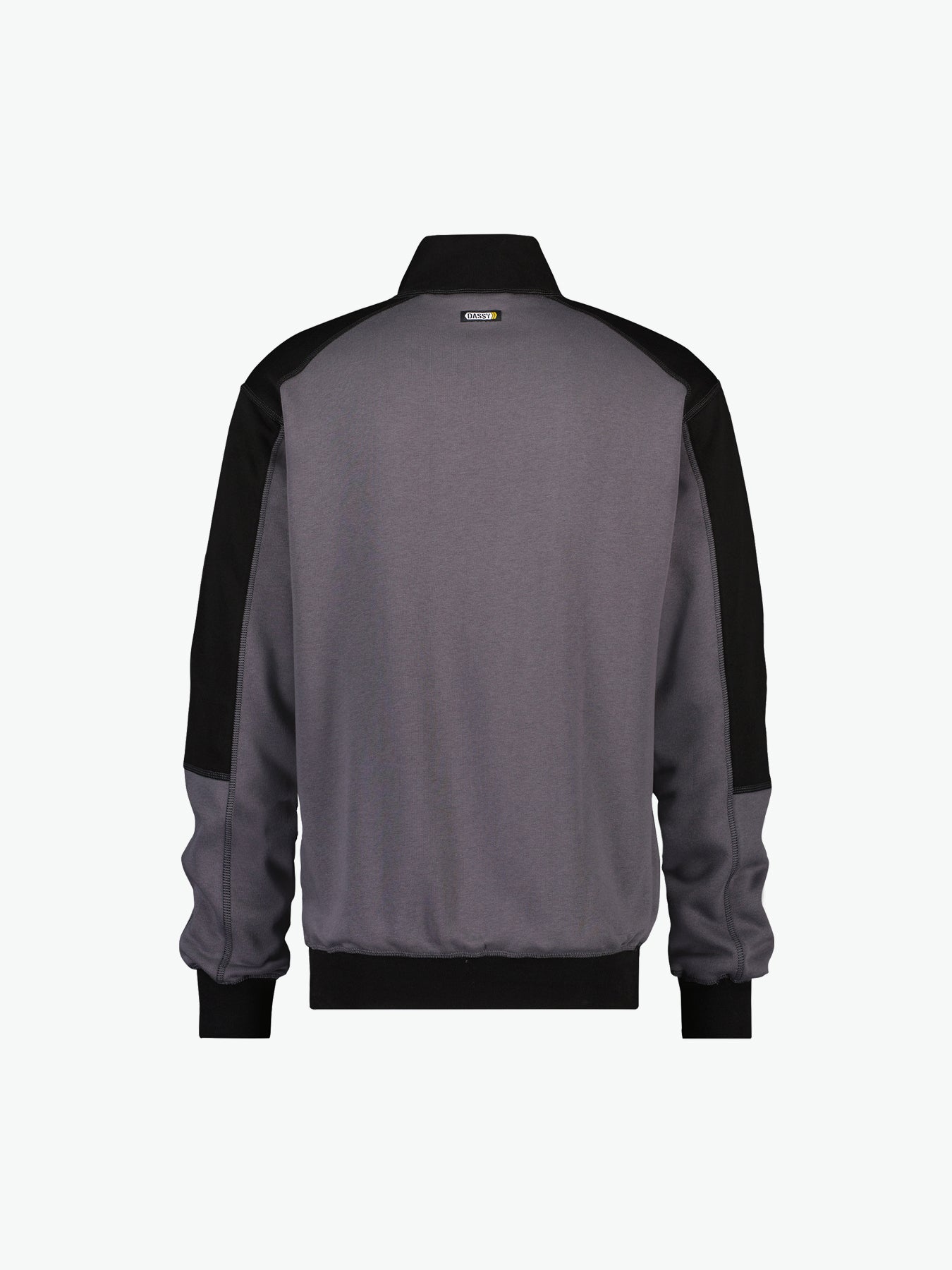 Dassy Basiel Tweekleurige sweater - Cementgrijs/Zwart Werksweater Dassy