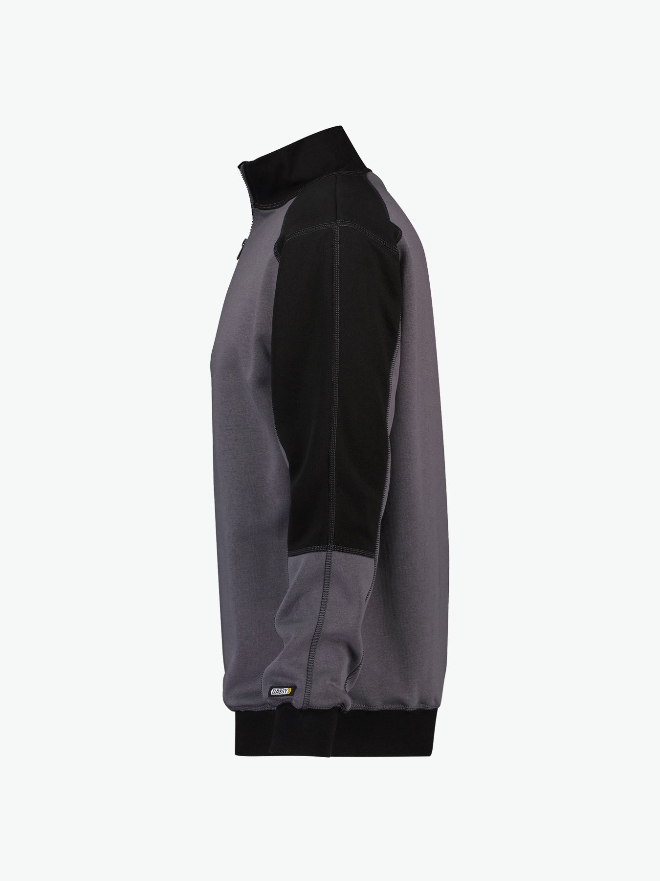 Dassy Basiel Tweekleurige sweater - Cementgrijs/Zwart Werksweater Dassy