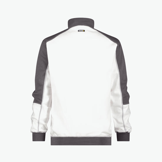 Dassy Basiel Tweekleurige sweater - Wit/Cementgrijs Werksweater Dassy