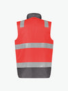 Dassy Bilbao Hogezichtbaarheidsbodywarmer - Fluorood/Cementgrijs Werkvest HiVis Dassy