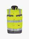 Dassy Bilbao Hogezichtbaarheidsbodywarmer - Fluogeel/Cementgrijs Werkvest HiVis Dassy