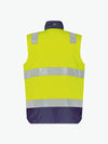 Dassy Bilbao Hogezichtbaarheidsbodywarmer - Fluogeel/Marineblauw Werkvest HiVis Dassy
