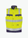 Dassy Bilbao Hogezichtbaarheidsbodywarmer - Fluogeel/Marineblauw Werkvest HiVis Dassy