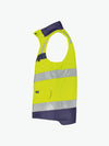 Dassy Bilbao Hogezichtbaarheidsbodywarmer - Fluogeel/Marineblauw Werkvest HiVis Dassy