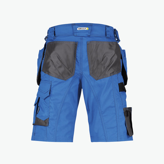 Dassy Bionic Holsterzakkenshort - Azuurblauw/Antracietgrijs Werkbroek Dassy